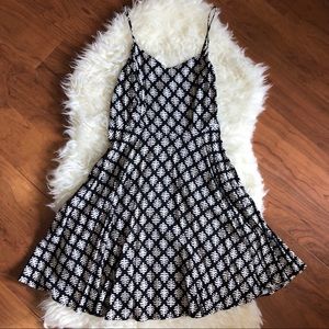 Black and white print dress